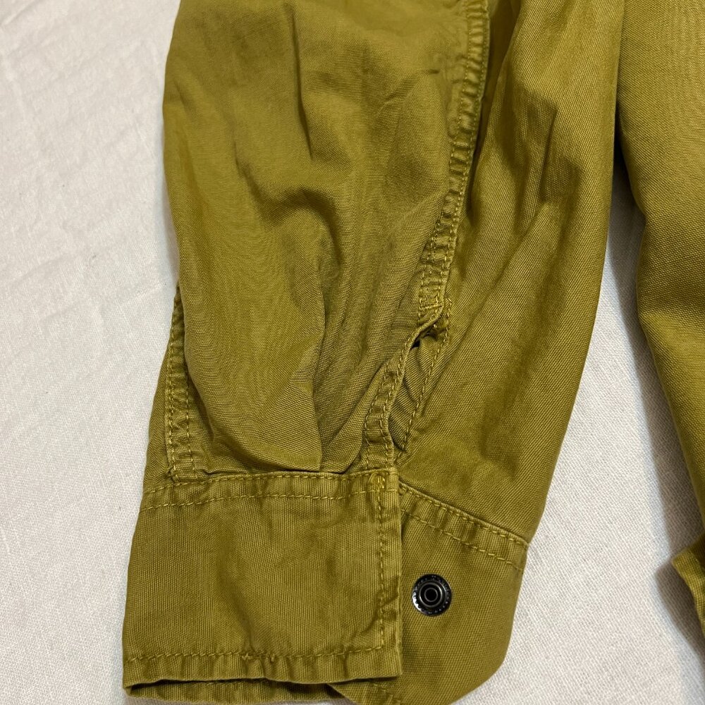 NWT ZARA Women’s L Army Green Utility Overshirt NWT Longline Cotton Jacket Top - Picture 3 of 8